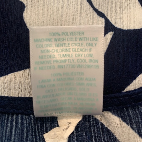 Kona Sol Floral Navy Swim Beach Cover-Up, size XL - Picture 9 of 9